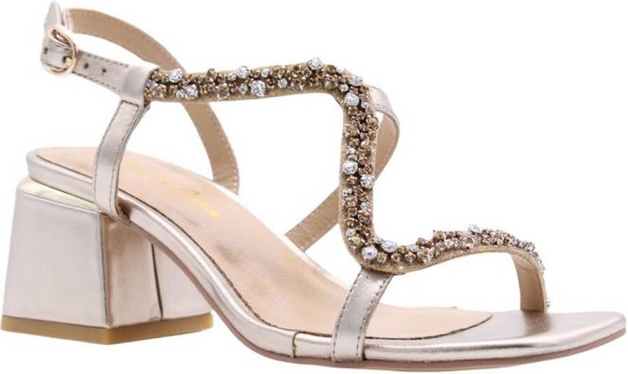 Alma en Pena Flat Sandals Yellow Gray Dames