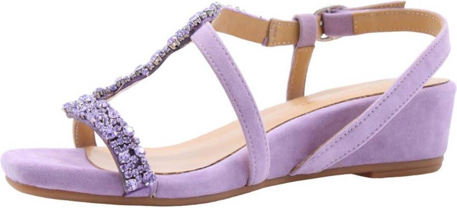 Alma en Pena Chic Flat Sandalen voor Vrouwen Purple Dames