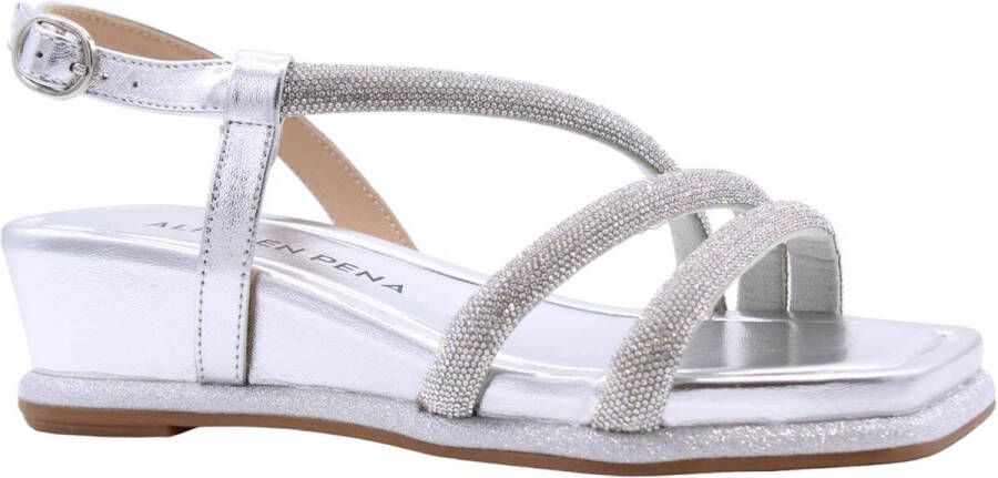 Alma en Pena Zilveren Casual Dames Sandalen Gray Dames