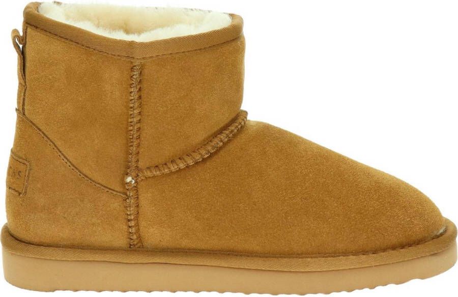 Alpacas suède enkelboots cognac
