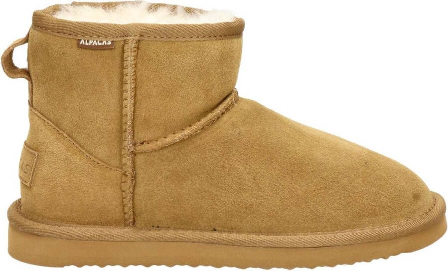 Alpacas suède enkelboots cognac