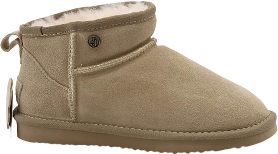 Alpacas Footwear Dames Echt suéde korte laarzen Gevoerd met 100% zachte lamswol Taupe