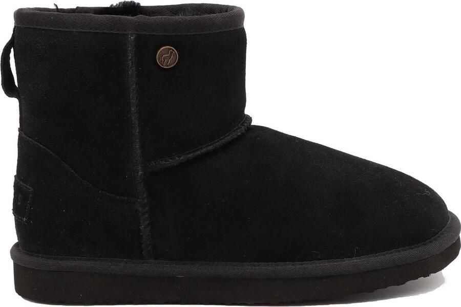 Alpacas Footwear Dames Echt suéde laarzen Gevoerd met 100% zachte lamswol Zwart