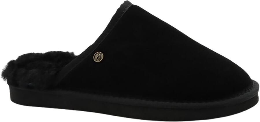 Alpacas Footwear Heren Echt suéde pantoffel Gevoerd met 100% zachte lamswol Black - Foto 2