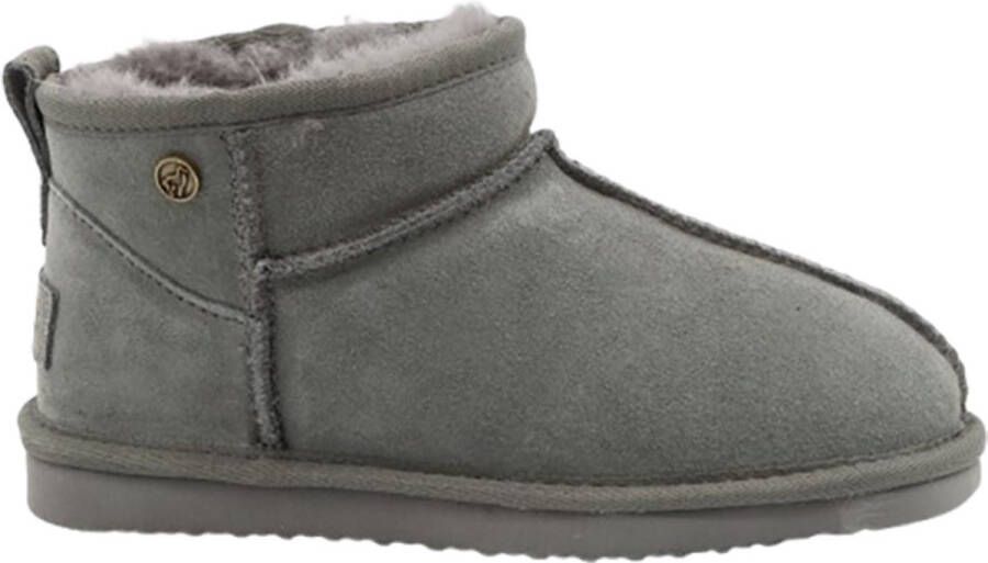 Alpacas Footwear Dames Korte laarzen met stoere naad Schapenwol voering Grey