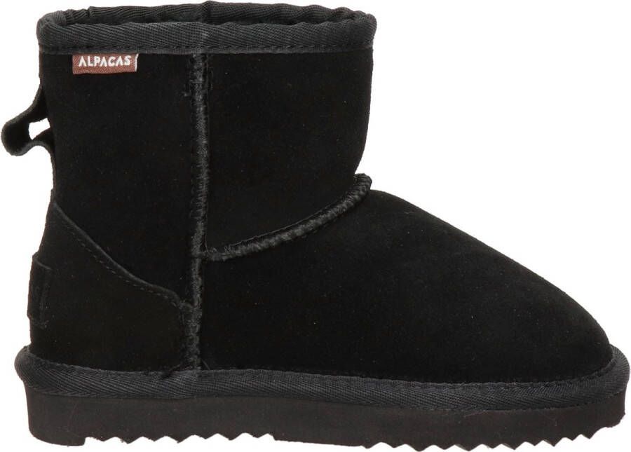 Alpacas suède enkelboots zwart