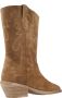 Alpe Kameel Suède Cowgirl Laars met 4cm Rubberen Zool Brown Dames - Thumbnail 1