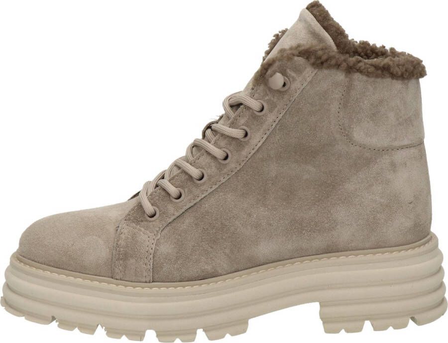 ALPEWOMAN 2507 veterschoenen dames grijs taupe suede