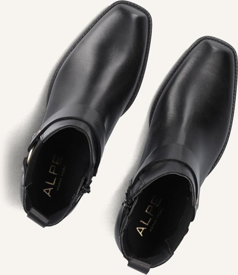 ALPE Enkellaarsjes Dames 52941705 Maat: 37 Materiaal: Leer Kleur: Zwart - Foto 2