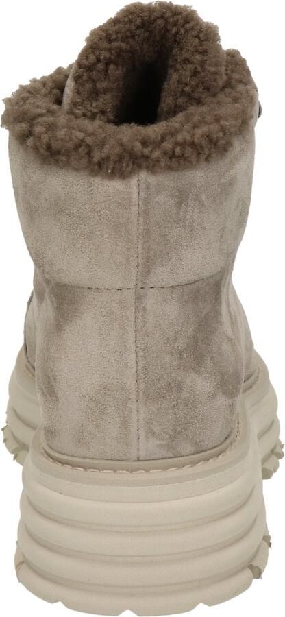ALPEWOMAN 2507 veterschoenen dames grijs taupe suede