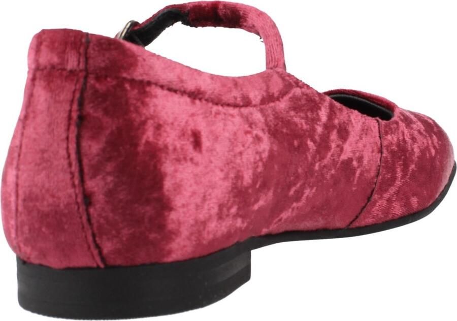 Alpe Casual Velvet Ballet Flats Burgundy Red Dames
