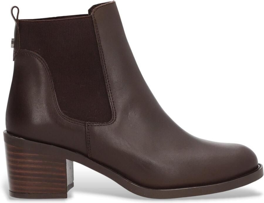 Alpe Bruine Anne Leren Enkellaarsjes