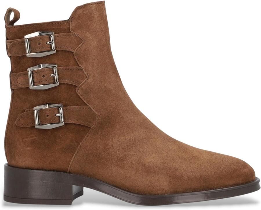 Alpe Bruine Couture Leren Enkellaarsjes