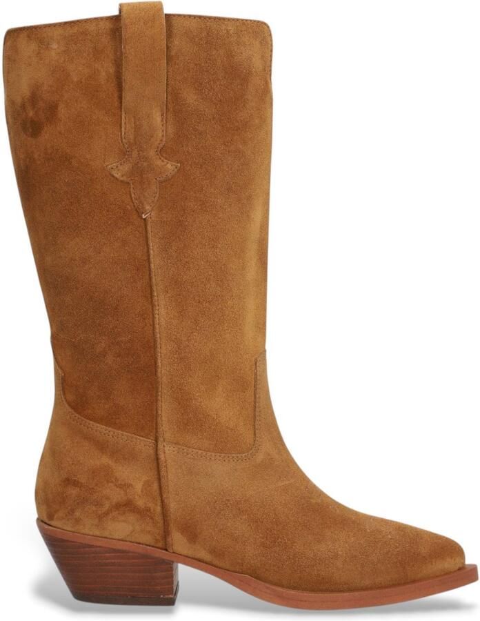 Alpe Bruine leren westernlaarzen