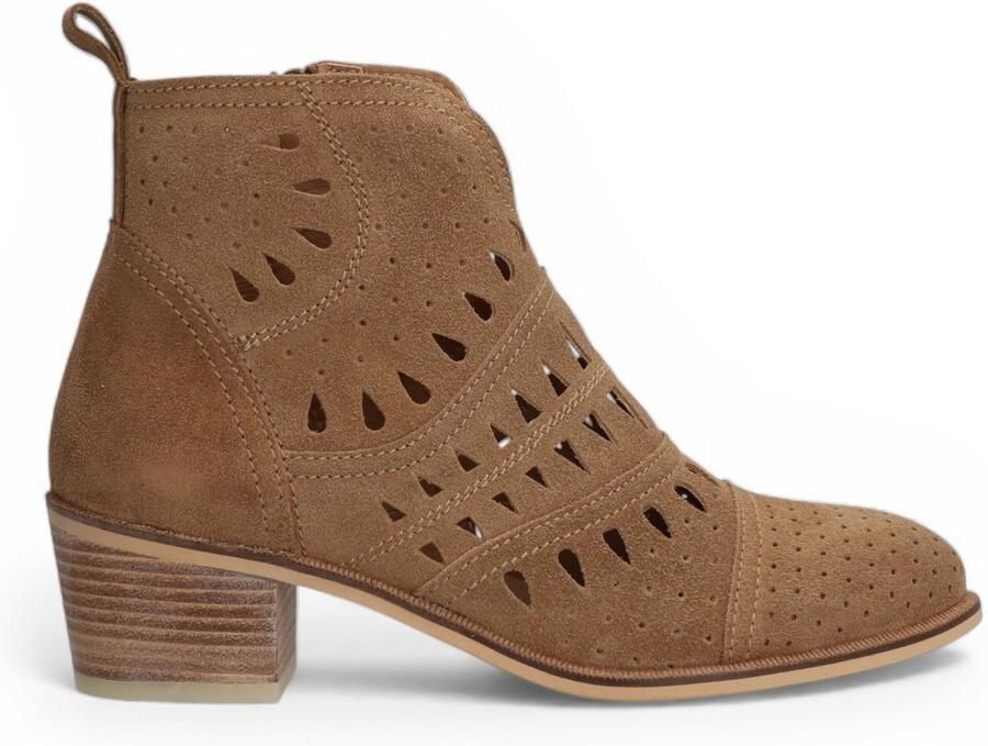 Alpe Bruine Nelly Leren Enkellaarsjes