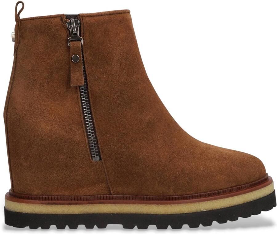 Alpe Bruine Vanity Leren Enkellaarsjes