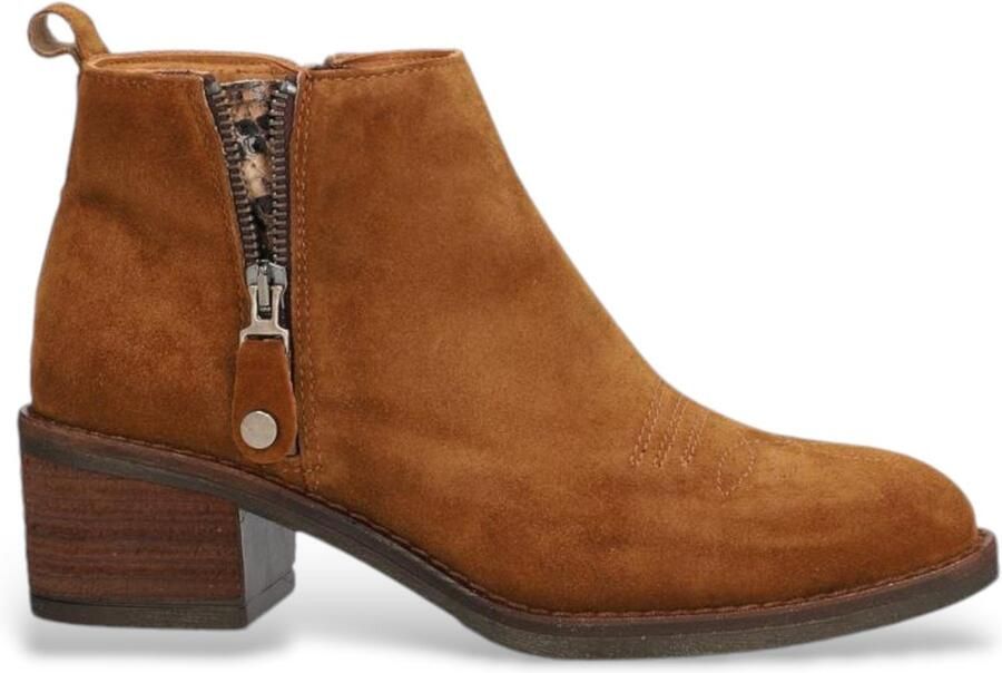 Alpe Nelly bruin leren enkellaarsjes