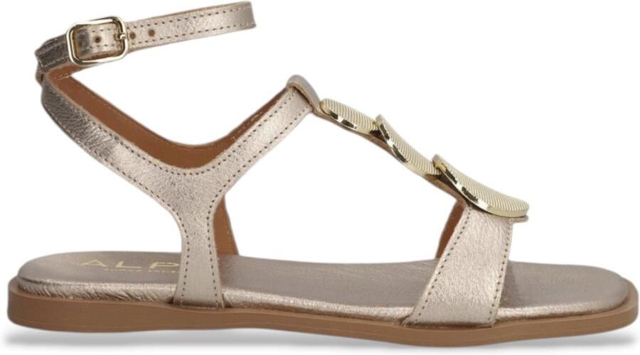Alpe Sheila Galaxy gouden leren sandalen