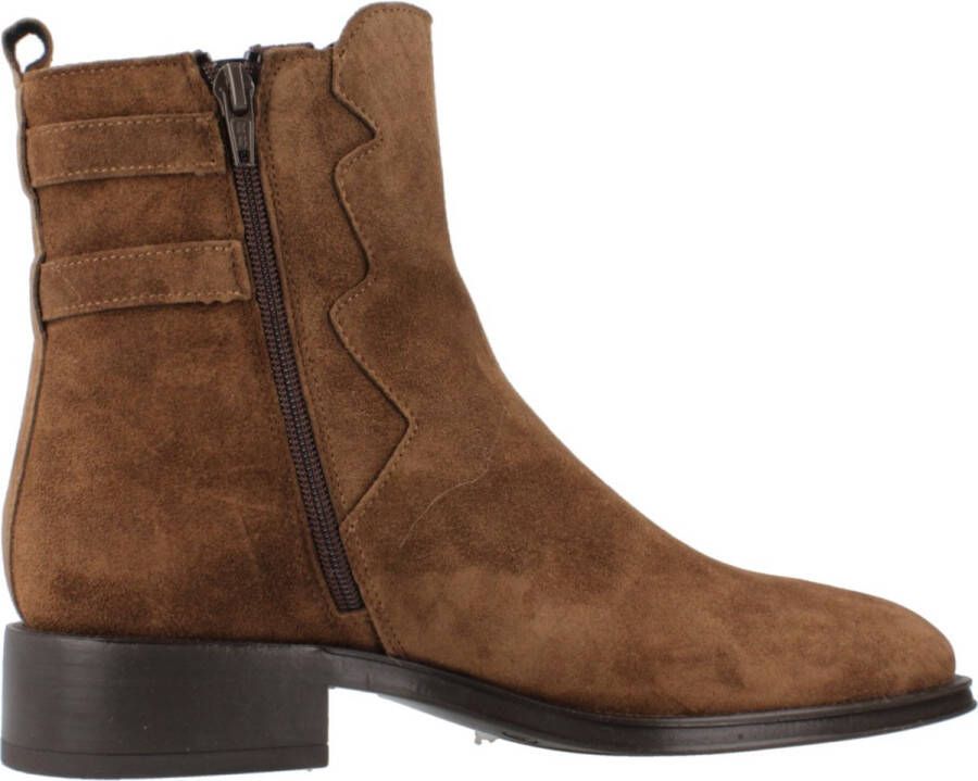 Alpe Bruine Couture Leren Enkellaarsjes