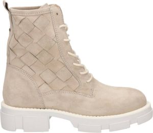 Alpe dames veterboots Off White
