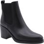 Alpe Zwarte Leren Dames Enkellaars Black Dames - Thumbnail 1