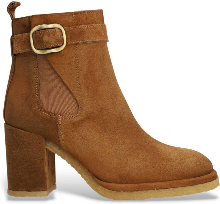 Alpe Montana bruin leren enkellaarsjes
