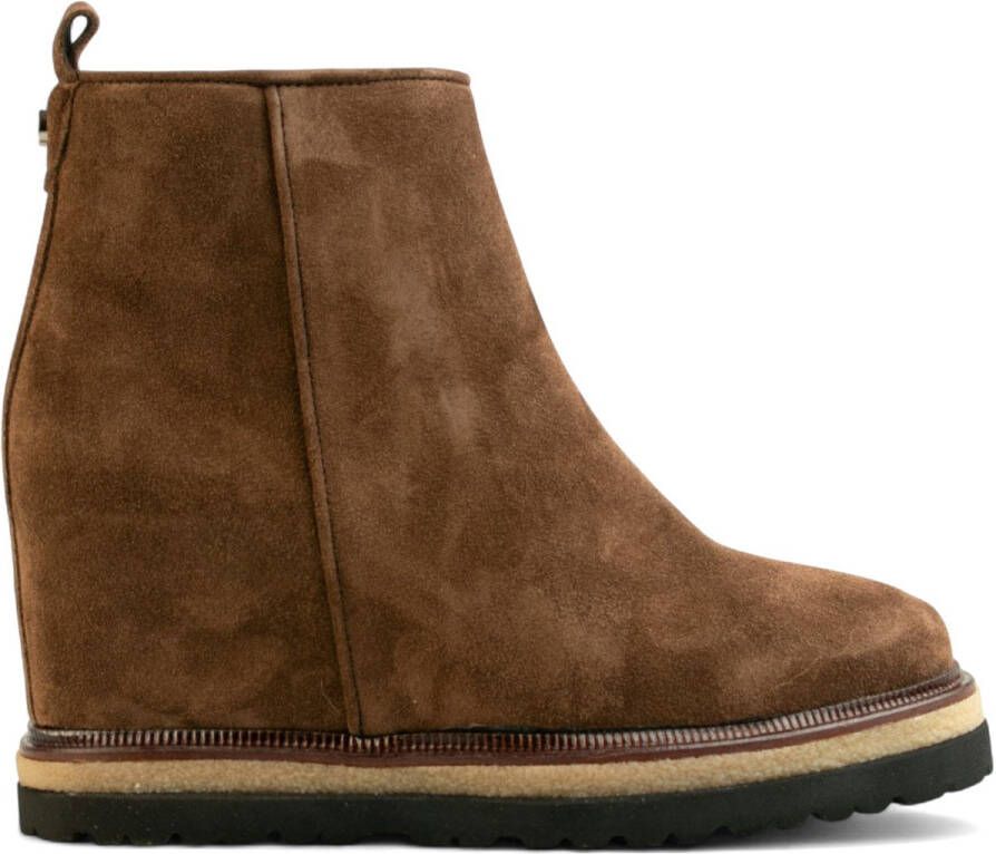 Alpe Musta bruin leren enkellaarsjes