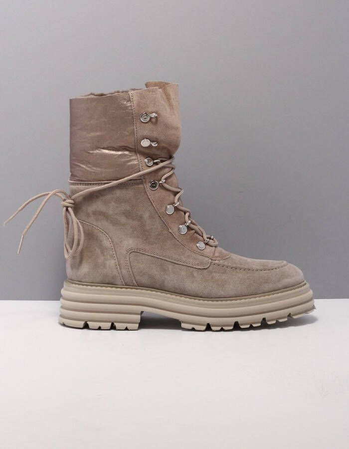 ALPEWOMAN 2509 boots dames grijs taupe suede