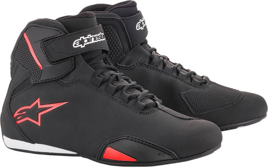 Alpinestars Sektor Motorschoenen Zwart Wit Rood Fluo Laars