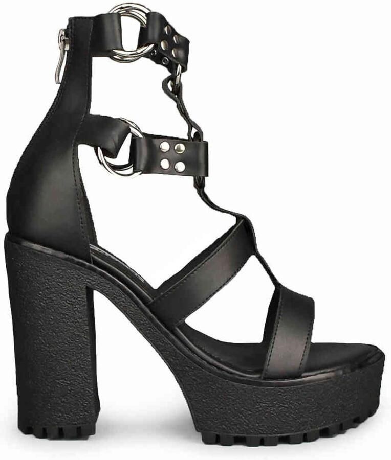 Altercore Liv Vegan Plateau Sandaal 39 Shoes Zwart