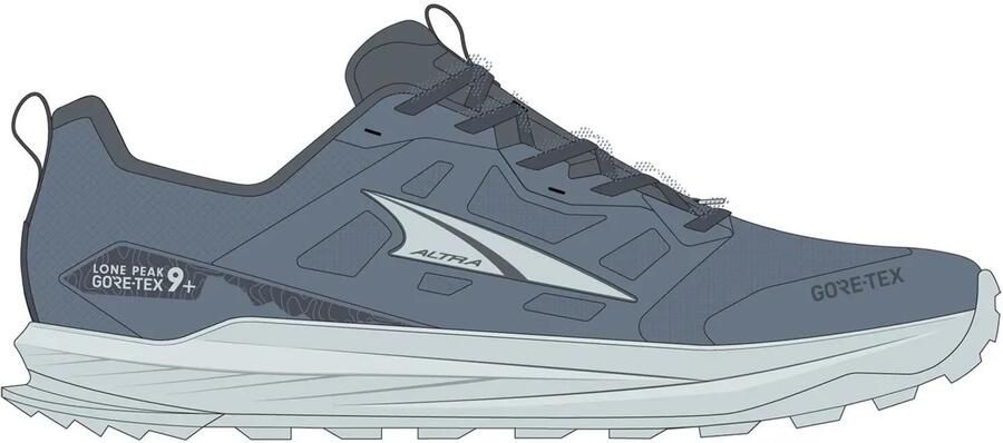 Altra Women's Lone Peak 9+ GTX Trailrunningschoenen flintstone ice flow