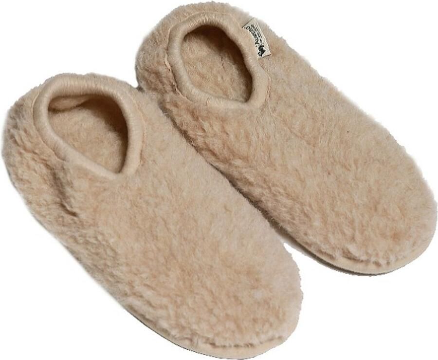 Alwero sloffen Cloudlet Beige 100% wol Wollen