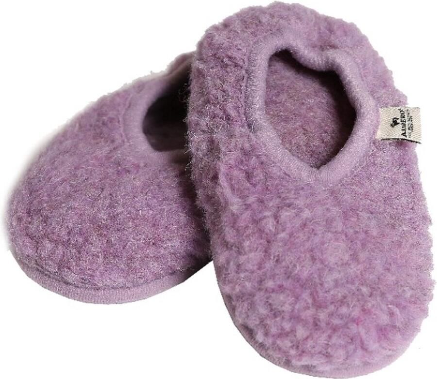 Alwero sloffen Cloudlet Junior Lila 100% wol Wollen kindersloffen