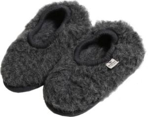 Alwero Sloffen ""Ballerina Junior 100% wol"" Antraciet