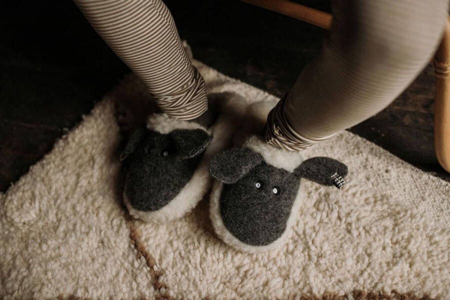 Alwero instapsloffen ""Lamy Junior 100% wol"" Antraciet - Foto 2