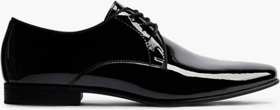 AM SHOE lak veterschoenen zwart