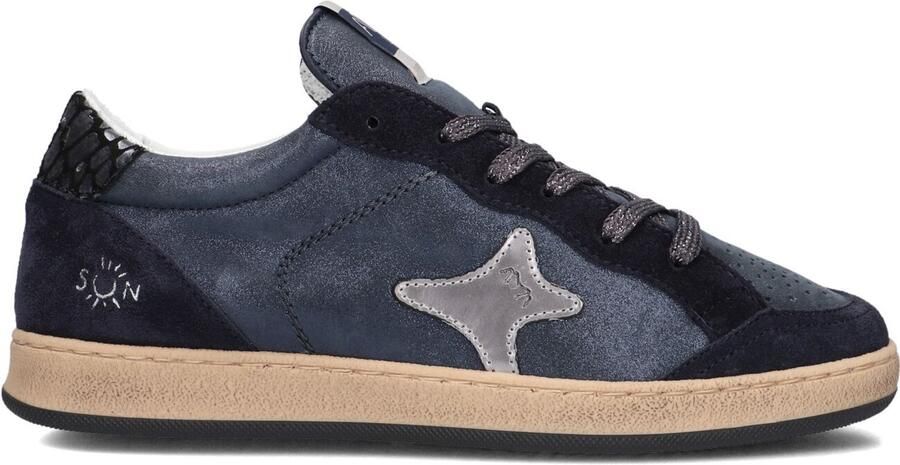 Ama Brand Deluxe Sun Sneakers Leer Dames Blauw
