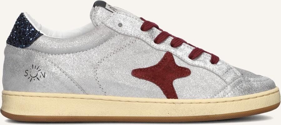 Ama Brand Deluxe Sun Sneakers Leer Dames Zilverkleurig