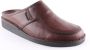 Amako 580 COGNAC Cognacbruine leren heren slipper - Thumbnail 2