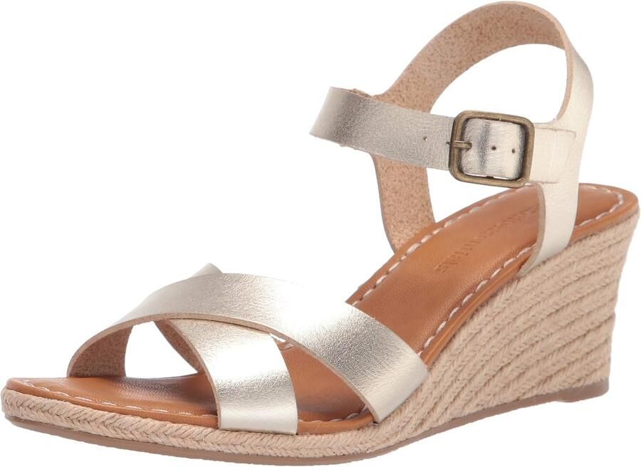Amazon Essentials Dames Espadrille Sleehak Sandalen Goud