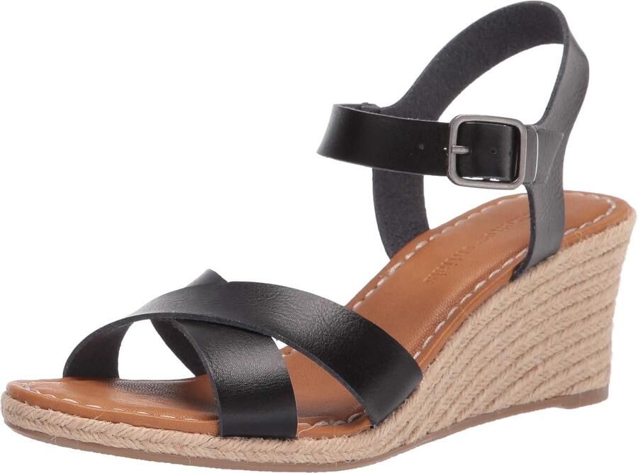Amazon Essentials Dames Espadrille Sleehak Sandalen Zwart