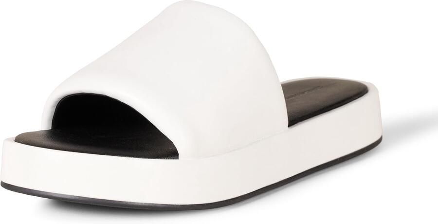 Amazon Essentials Dames Flatform Slippersandalen met Geheugenfoam Wit