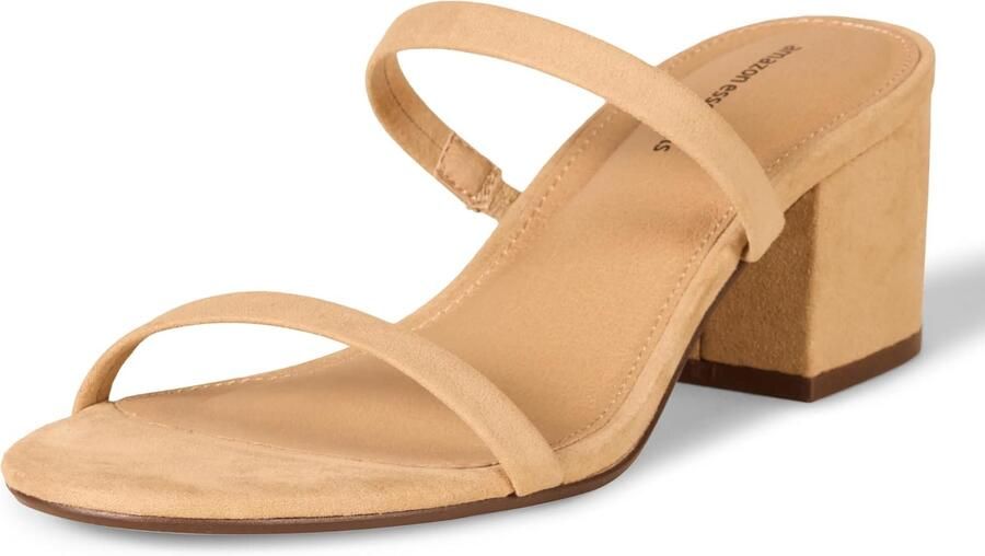 Amazon Essentials Dames Slippers met Twee Bandjes en Blokhak