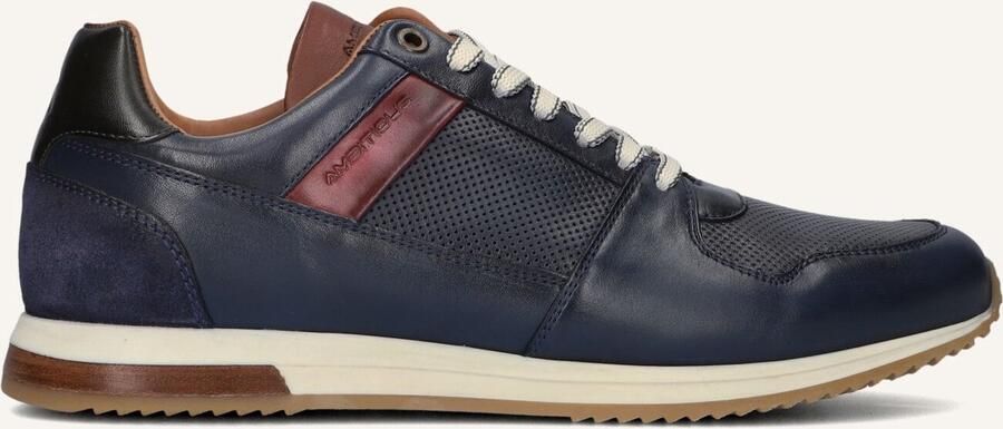 AMBITIOUS Slow Sneakers Heren Leren Sneaker Blauw