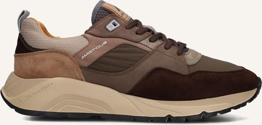 Ambitious Bruine Casual Sneakers Strider Brown Heren