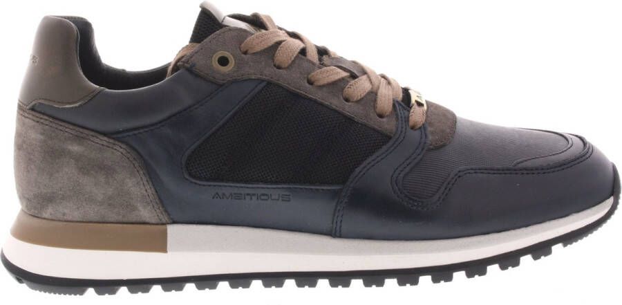 AMBITIOUS Grizz Navy Sneakers blauw Leer