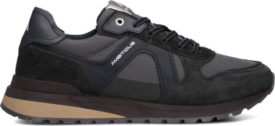 AMBITIOUS Teddy Sneakers Heren Leren Sneaker Zwart