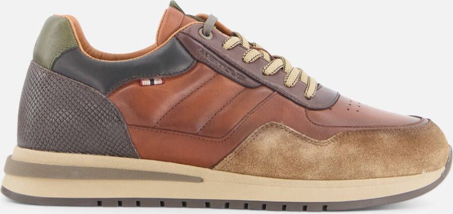 AMBITIOUS Temple Sneakers cognac Leer