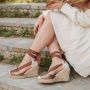 Amelie E #Espadrilles Platformzolen en Yute - Thumbnail 1