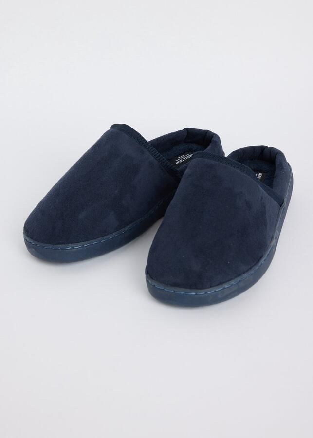 America Today velours pantoffels donkerblauw - Foto 4